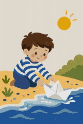 A Boy with a Paper Boat