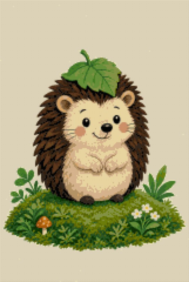 A Hedgehog with a Leaf