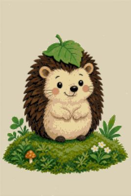 A Hedgehog with a Leaf