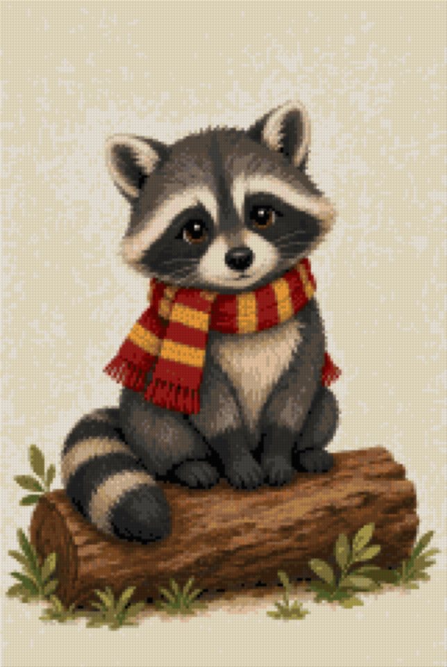 A Raccoon in a Scarf