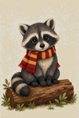 A Raccoon in a Scarf