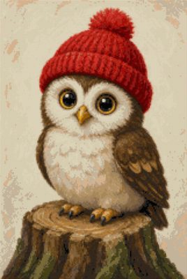 An Owlet in a Bobble Hat