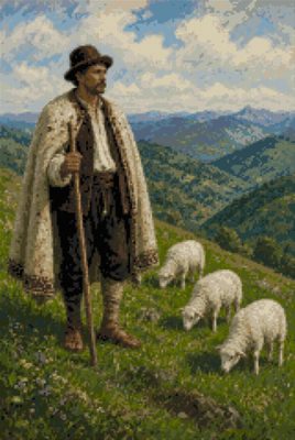 A Shepherd in a Sheepskin Cloak