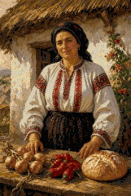 A Woman at the Market Stall