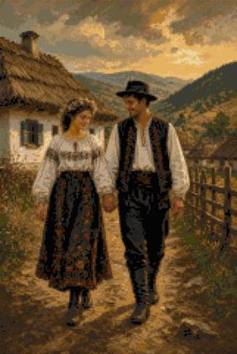 A Couple in Sunday Dress