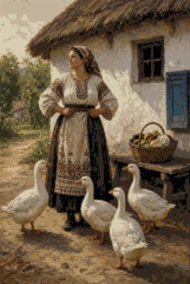 A Woman among the Geese