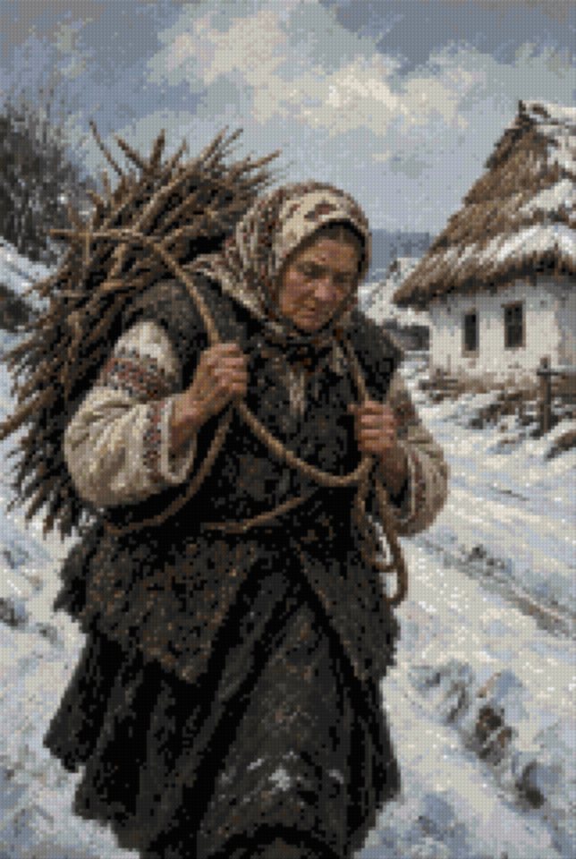 A Bundle of Firewood in Winter