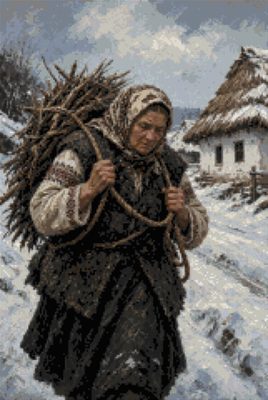A Bundle of Firewood in Winter