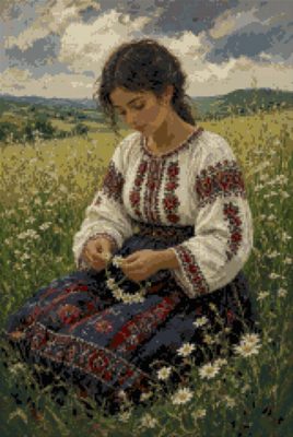 A Girl with a Daisy Crown