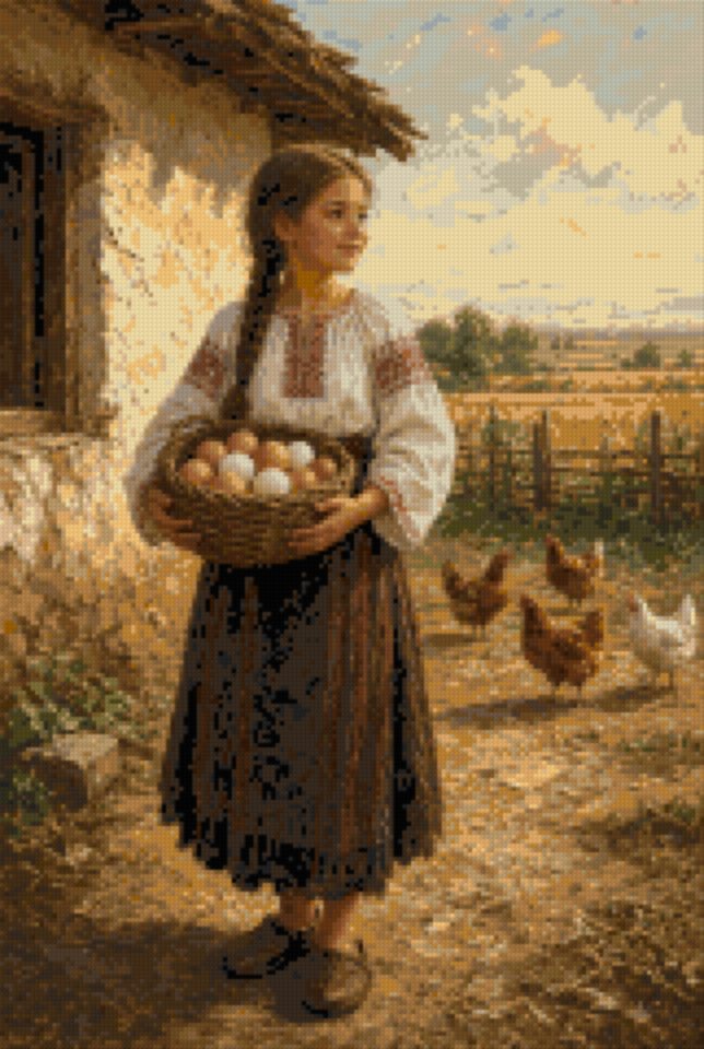 A Woman with a Basket of Eggs