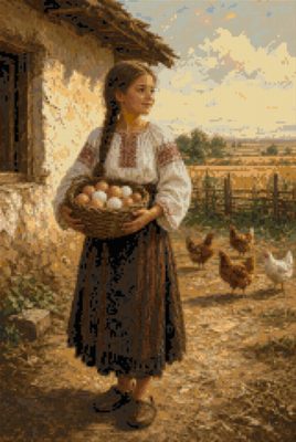 A Woman with a Basket of Eggs