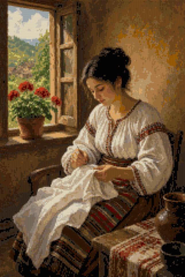 Cusut la fereastră