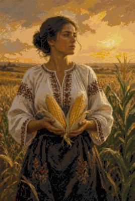 A Girl with Ears of Corn