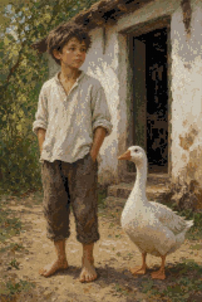 A Child with a Goose
