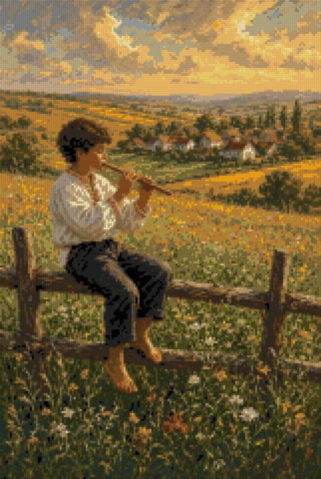 A Boy with a Whistle on the Fence