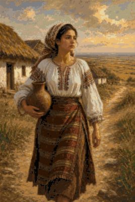 A Girl Carrying a Jug
