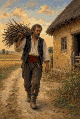 A Man with a Bundle of Brushwood