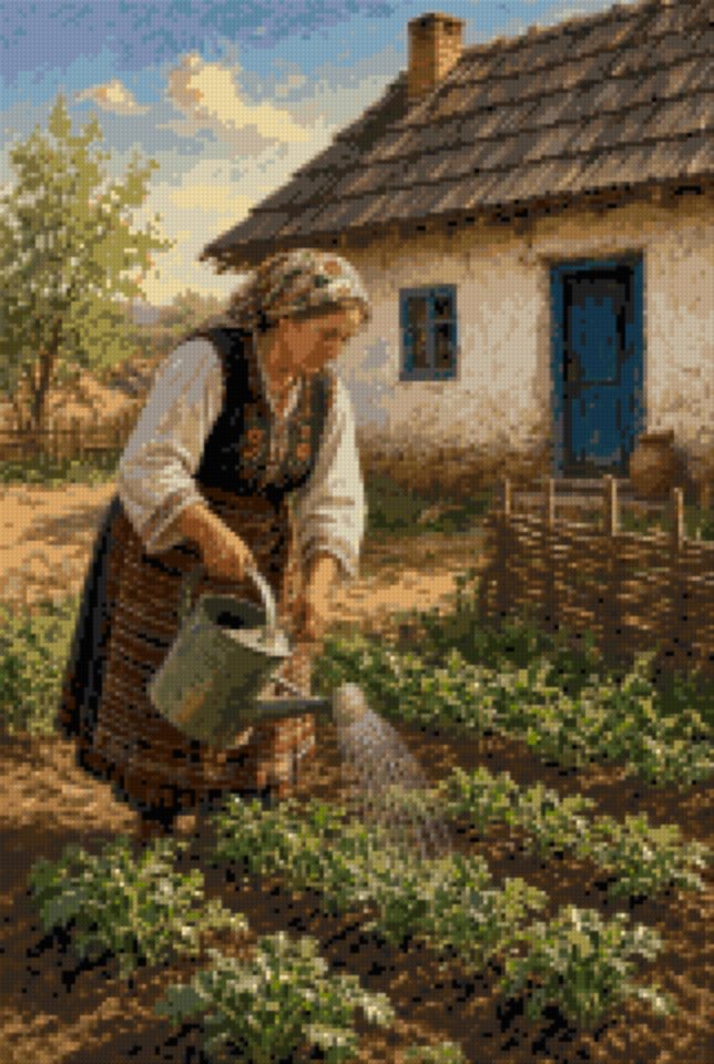 Watering the Seedlings