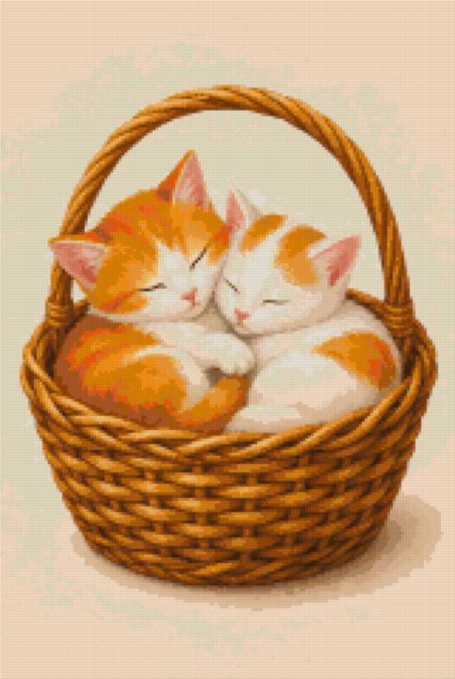 Two Kittens in a Basket
