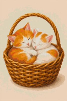 Two Kittens in a Basket