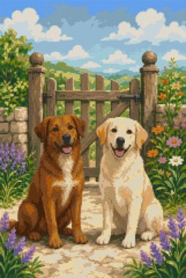 Two Dogs at the Gate