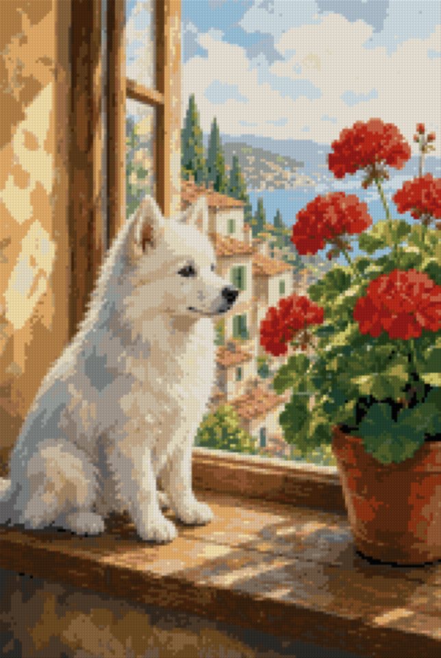 A Puppy at the Window