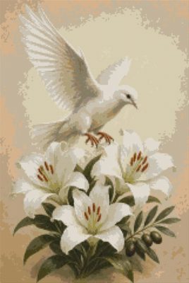 Dove and Lilies