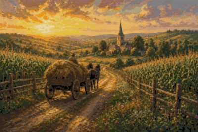 A Hay Cart in the Lane