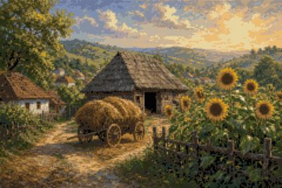 The Barn and the Sunflowers
