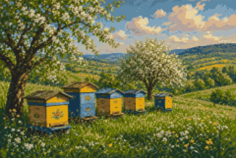 Beehives at the Forest Edge