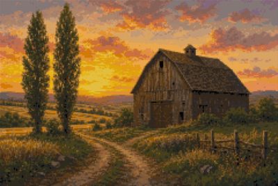 A Barn at Dusk