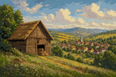 A Hay Barn on the Hill