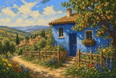 A Blue Village House