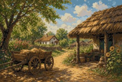 A Yard with a Cart